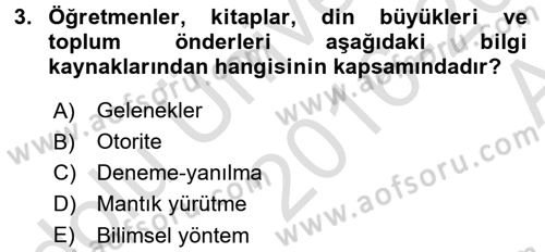 Sağlık Hizmetlerinde Araştırma Ve Değerlendirme Dersi 2016 - 2017 Yılı (Vize) Ara Sınav Soruları 3. Soru