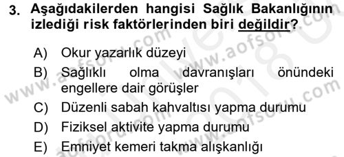 Sağlık Hizmetlerinde Araştırma Ve Değerlendirme Dersi 2017 - 2018 Yılı 3 Ders Sınav Soruları 3. Soru