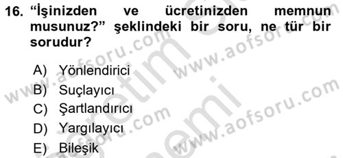 Sağlık Hizmetlerinde Araştırma Ve Değerlendirme Dersi Ara Sınavı Deneme Sınav Soruları 16. Soru