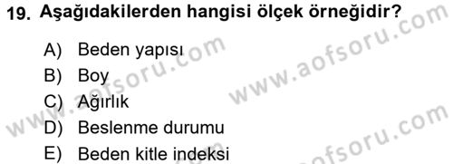 Sağlık Hizmetlerinde Araştırma Ve Değerlendirme Dersi Ara Sınavı Deneme Sınav Soruları 19. Soru