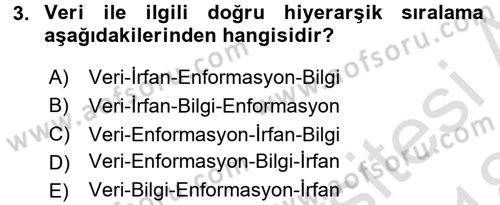 Sağlık Hizmetlerinde Araştırma Ve Değerlendirme Dersi Ara Sınavı Deneme Sınav Soruları 3. Soru