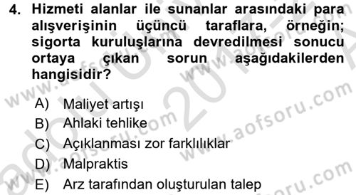 Sağlık Hizmetlerinde Araştırma Ve Değerlendirme Dersi Ara Sınavı Deneme Sınav Soruları 4. Soru
