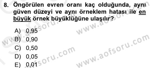 Sağlık Hizmetlerinde Araştırma Ve Değerlendirme Dersi 2017 - 2018 Yılı (Final) Dönem Sonu Sınav Soruları 8. Soru