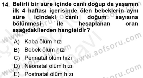 Sağlık Hizmetlerinde Araştırma Ve Değerlendirme Dersi 2018 - 2019 Yılı (Final) Dönem Sonu Sınav Soruları 14. Soru