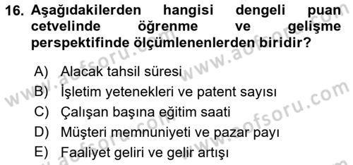 Sağlık Hizmetlerinde Araştırma Ve Değerlendirme Dersi 2018 - 2019 Yılı (Final) Dönem Sonu Sınav Soruları 16. Soru