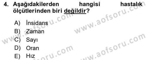 Sağlık Hizmetlerinde Araştırma Ve Değerlendirme Dersi 2018 - 2019 Yılı (Final) Dönem Sonu Sınav Soruları 4. Soru