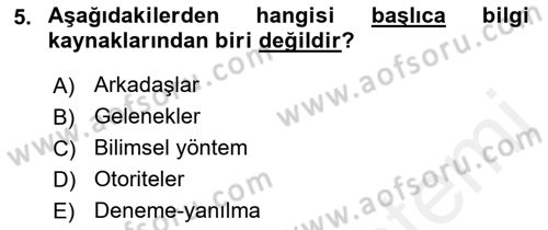 Sağlık Hizmetlerinde Araştırma Ve Değerlendirme Dersi 2018 - 2019 Yılı (Final) Dönem Sonu Sınav Soruları 5. Soru