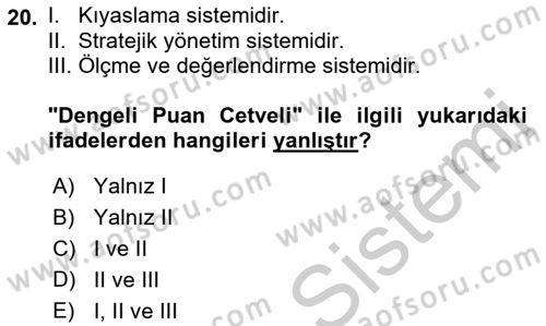 Sağlık Hizmetlerinde Araştırma Ve Değerlendirme Dersi 2018 - 2019 Yılı Yaz Okulu Sınav Soruları 20. Soru