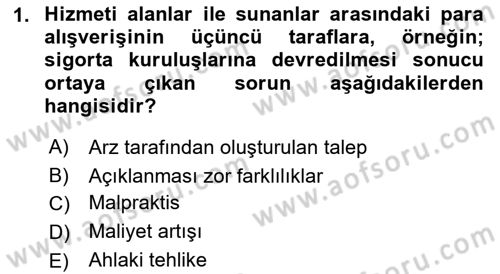 Sağlık Hizmetlerinde Araştırma Ve Değerlendirme Dersi Ara Sınavı Deneme Sınav Soruları 1. Soru