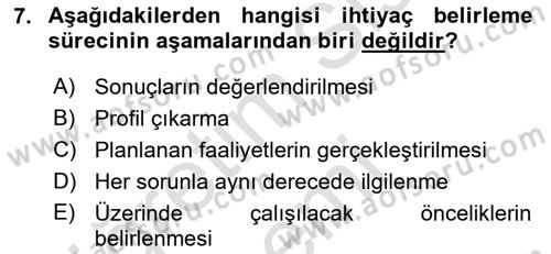 Sağlık Hizmetlerinde Araştırma Ve Değerlendirme Dersi 2019 - 2020 Yılı (Vize) Ara Sınav Soruları 7. Soru