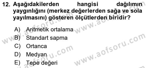 Sağlık Hizmetlerinde Araştırma Ve Değerlendirme Dersi 2019 - 2020 Yılı (Final) Dönem Sonu Sınav Soruları 12. Soru