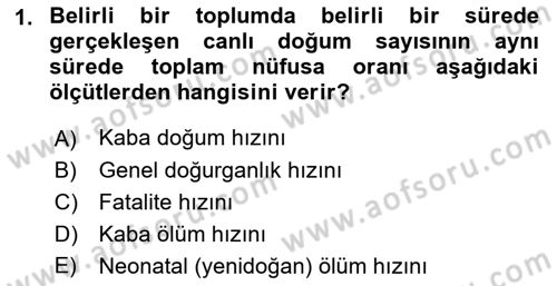 Sağlık Hizmetlerinde Araştırma Ve Değerlendirme Dersi 2022 - 2023 Yılı (Final) Dönem Sonu Sınav Soruları 1. Soru