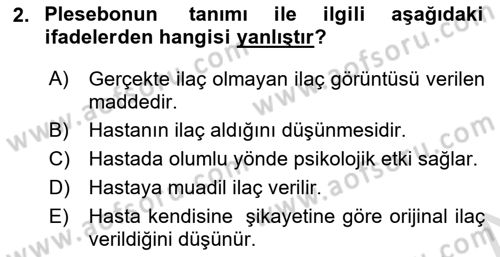Sağlık Hizmetlerinde Araştırma Ve Değerlendirme Dersi 2022 - 2023 Yılı (Final) Dönem Sonu Sınav Soruları 2. Soru