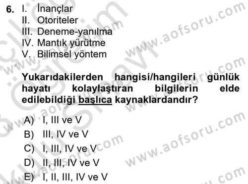 Sağlık Hizmetlerinde Araştırma Ve Değerlendirme Dersi 2022 - 2023 Yılı Yaz Okulu Sınavı 6. Soru