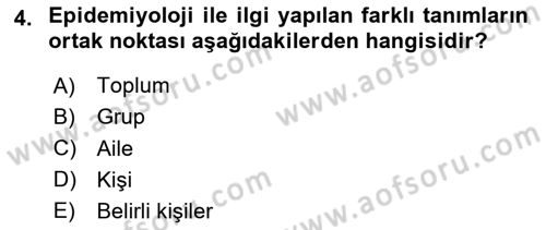 Sağlık Hizmetlerinde Araştırma Ve Değerlendirme Dersi 2023 - 2024 Yılı Yaz Okulu Sınav Soruları 4. Soru