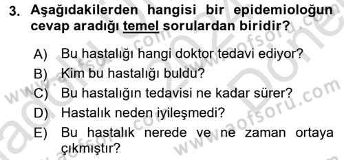 Sağlık Hizmetlerinde Araştırma Ve Değerlendirme Dersi 2024 - 2025 Yılı (Final) Dönem Sonu Sınav Soruları 3. Soru