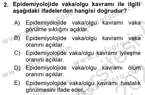 Sağlık Hizmetlerinde Araştırma Ve Değerlendirme Dersi 2025 - 2026 Yılı (Final) Dönem Sonu Sınav Soruları 2. Soru