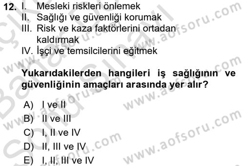 Halk Sağlığı Dersi 2016 - 2017 Yılı (Final) Dönem Sonu Sınav Soruları 12. Soru