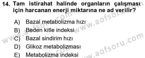 Halk Sağlığı Dersi 2016 - 2017 Yılı (Final) Dönem Sonu Sınav Soruları 14. Soru