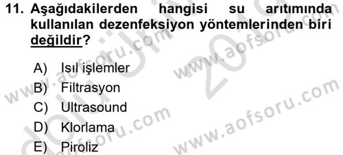 Halk Sağlığı Dersi 2018 - 2019 Yılı 3 Ders Sınav Soruları 11. Soru