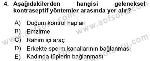 Halk Sağlığı Dersi 2018 - 2019 Yılı 3 Ders Sınav Soruları 4. Soru