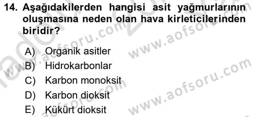 Halk Sağlığı Dersi 2025 - 2026 Yılı Yaz Okulu Sınav Soruları 14. Soru