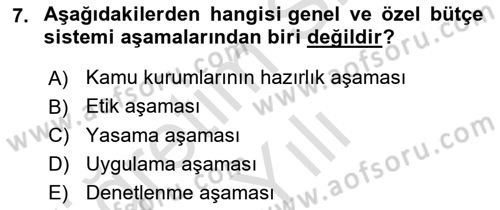 Sağlık İşletmelerinde Finansal Yönetim Dersi 2021 - 2022 Yılı Yaz Okulu Sınav Soruları 7. Soru