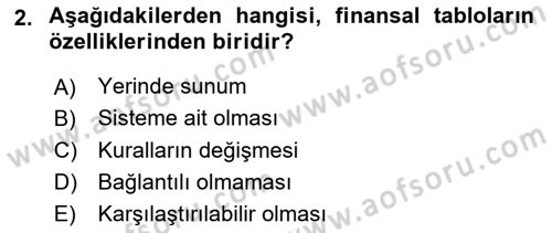 Sağlık İşletmelerinde Finansal Yönetim Dersi 2024 - 2025 Yılı (Vize) Ara Sınav Soruları 2. Soru