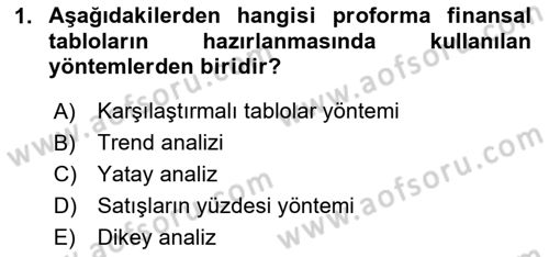 Sağlık İşletmelerinde Finansal Yönetim Dersi 2025 - 2026 Yılı (Final) Dönem Sonu Sınav Soruları 1. Soru