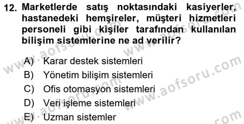 Sağlık İşletmelerinde Kalite Yönetim Dersi 2022 - 2023 Yılı Yaz Okulu Sınav Soruları 12. Soru