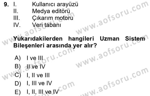 Sağlık İşletmelerinde Kalite Yönetim Dersi 2024 - 2025 Yılı (Final) Dönem Sonu Sınav Soruları 9. Soru