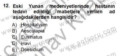 Tıbbi Belgeleme Dersi 2012 - 2013 Yılı (Vize) Ara Sınav Soruları 12. Soru