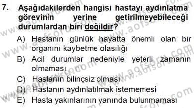 Tıbbi Belgeleme Dersi 2012 - 2013 Yılı (Vize) Ara Sınav Soruları 7. Soru