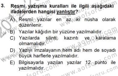 Tıbbi Belgeleme Dersi 2012 - 2013 Yılı (Final) Dönem Sonu Sınav Soruları 3. Soru