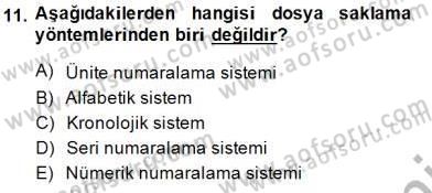 Tıbbi Belgeleme Dersi 2013 - 2014 Yılı (Final) Dönem Sonu Sınav Soruları 11. Soru