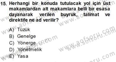 Tıbbi Belgeleme Dersi 2014 - 2015 Yılı (Vize) Ara Sınav Soruları 15. Soru