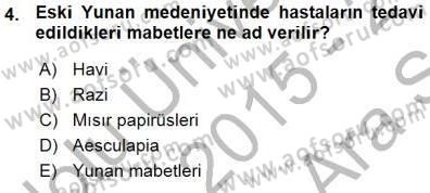 Tıbbi Belgeleme Dersi 2015 - 2016 Yılı (Vize) Ara Sınav Soruları 4. Soru