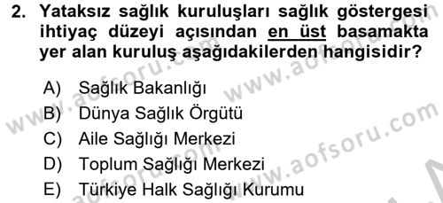Tıbbi Belgeleme Dersi 2016 - 2017 Yılı 3 Ders Sınav Soruları 2. Soru