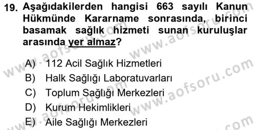 Tıbbi Belgeleme Dersi 2016 - 2017 Yılı (Final) Dönem Sonu Sınav Soruları 19. Soru