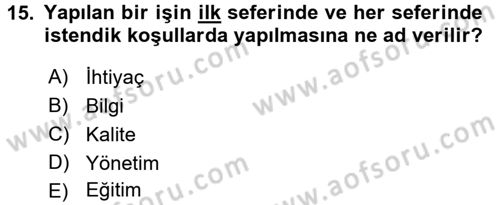 Tıbbi Belgeleme Dersi 2017 - 2018 Yılı (Final) Dönem Sonu Sınav Soruları 15. Soru