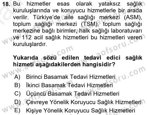 Tıbbi Belgeleme Dersi 2017 - 2018 Yılı (Final) Dönem Sonu Sınav Soruları 18. Soru