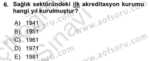 Tıbbi Belgeleme Dersi 2018 - 2019 Yılı 3 Ders Sınav Soruları 6. Soru