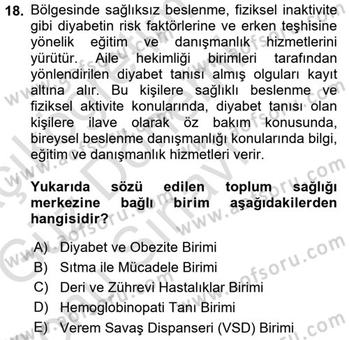 Tıbbi Belgeleme Dersi 2018 - 2019 Yılı (Final) Dönem Sonu Sınav Soruları 18. Soru