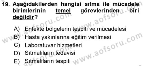 Tıbbi Belgeleme Dersi 2018 - 2019 Yılı (Final) Dönem Sonu Sınav Soruları 19. Soru