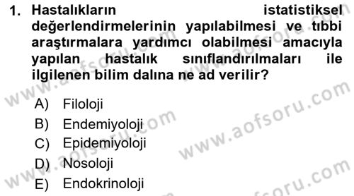 Tıbbi Belgeleme Dersi 2018 - 2019 Yılı Yaz Okulu Sınav Soruları 1. Soru