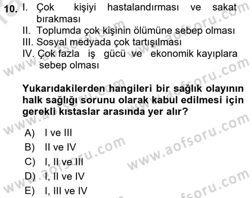 Tıbbi Belgeleme Dersi 2020 - 2021 Yılı Yaz Okulu Sınav Soruları 10. Soru