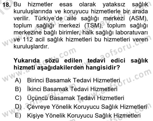 Tıbbi Belgeleme Dersi 2020 - 2021 Yılı Yaz Okulu Sınav Soruları 18. Soru