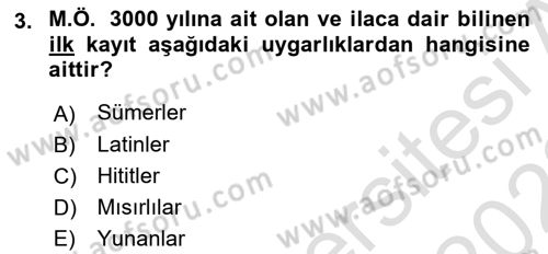 Tıbbi Belgeleme Dersi 2021 - 2022 Yılı (Vize) Ara Sınavı 3. Soru