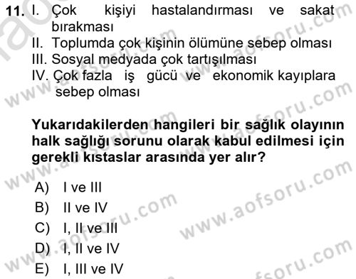Tıbbi Belgeleme Dersi 2021 - 2022 Yılı Yaz Okulu Sınav Soruları 11. Soru