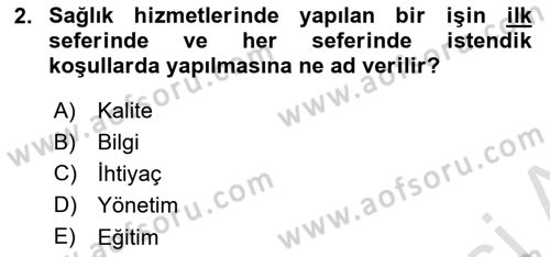 Tıbbi Belgeleme Dersi 2021 - 2022 Yılı Yaz Okulu Sınav Soruları 2. Soru